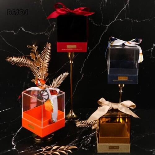 High Grade Fashion Large Acrylic Transparent Gift Box Wedding Promotion Jewelry Flower Cosmetics Display Decoration Gift Box