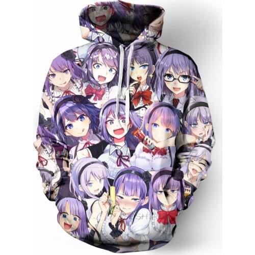 SOSHIRL Funny Pastry Company Hoodies Hipster Anime Sexy Purple Girls Hoody Kawaii Hotaru Unisex Winter Pullovers Dagashi Kashi