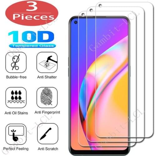 3Pcs Protection Glass For OPPO A94 A93s A93 A74 A55 A54 4G 5G A53s 5G A35 A16s A16 F19 Pro Tempered Screen Protective Cover Film