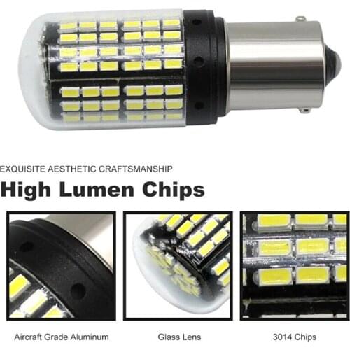 1x Richtingaanwijzer 3014 144smd Canbus S25 1156 BA15S P21W Led BAY15D BAU15S PY21W Lamp T20 Led 7440 W21W w21/5W Led Lampen