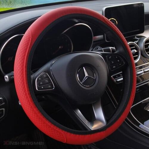 2021 Universal Car Steering Wheel Cover Skidproof Auto Steering- Wheel Cover Anti-Slip Embossing Leather Car-styling