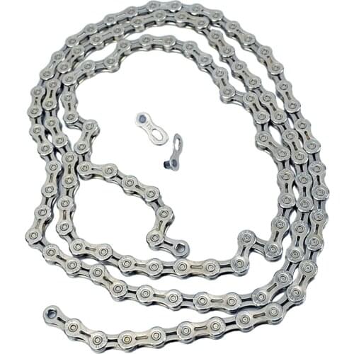 8 9 10 Speed Bicycle Chain Silver Mountain Road Bike Half Hollow Chains Ultralight 116L