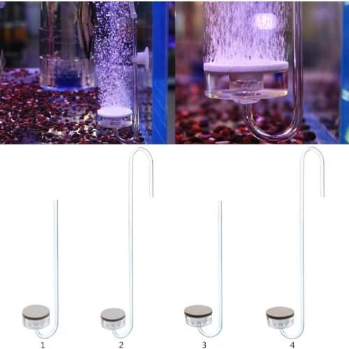 Aquarium Co2 Bubble Diffuser Air Bubble Disk Atomizer Arcylic Tube with Suction