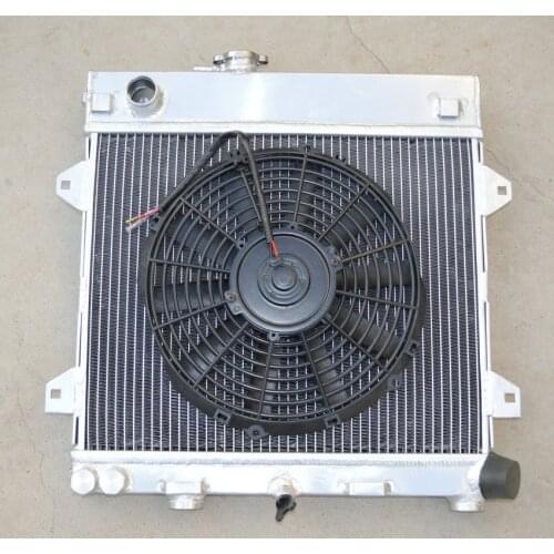 Aluminum radiator +fan for BMW E30 M10 316i 318i 1982-1991 Manual 90