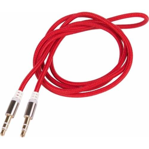 200pcs/lot Aux Cable Male to Male Audio Cable 1M Car Audio 3.5mm Jack Plug Cable Lead For MP3 iPod Headphones wholesale