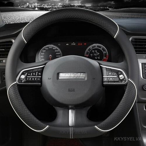 Microfiber Leather Non-slip For Haval F7 F7X F5 Car Steering Wheel Cover 37-38CM D Shape Auto Accessories interior Fast Shipping