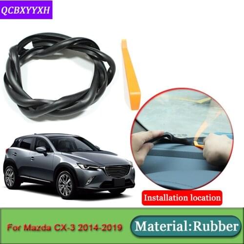 Car-styling Fit For Mazda CX-3 2014-2019 Anti-Noise Soundproof Dustproof Car Dashboard Windshield Sealing Strips Car Accessories