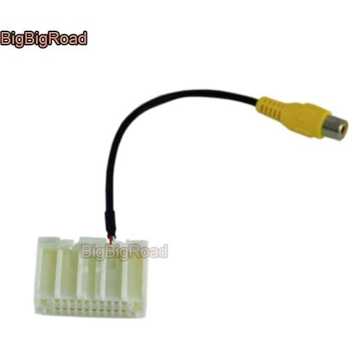 BigBigRoad For Jeep Compass Wrangler Rubicon Patriot Car Adapter Connector Wire Cable Rear View Camera Original Video Input RCA