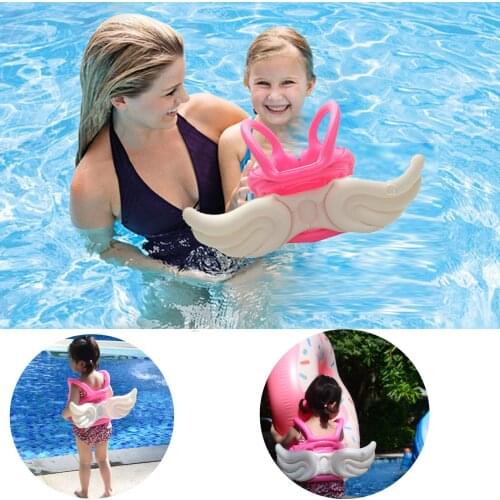 Child Swimming Ring Angel Wings Rubber Ring Inflatable Vest Buoyancy Suit Swimming Circle Baby Swimming Pool Toy #G2