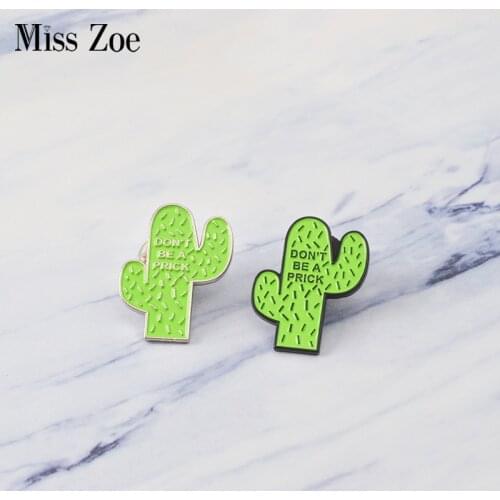 Mexican cactus enamel pin Prick plant badge brooches icons Lapel pin for Denim Jeans shirt bag Funny jewelry Gift for friends
