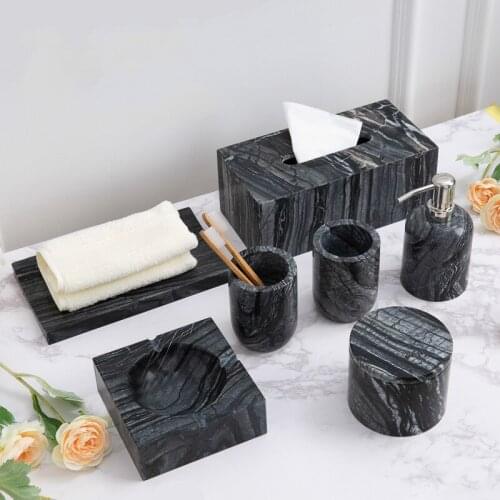European Hotel Bathroom Decoration Bathroom Supplies Marble Vanity Cup With Combination Toilet Furnishings