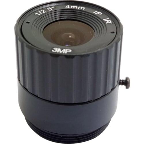 JIENUO IR CCTV Camera Lens 4mm CS Lens 3MP for HD Security Cameras F2.0 Image Format 1/2.5"