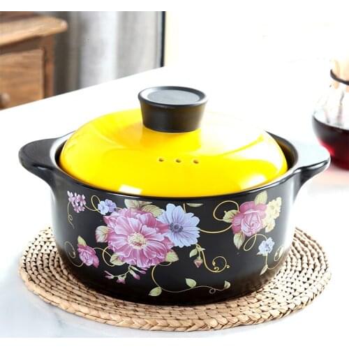 Ceramic Casserole Soup Pot Korean High Temperature Resistant Health Preserving Open Fire Casserole Pot