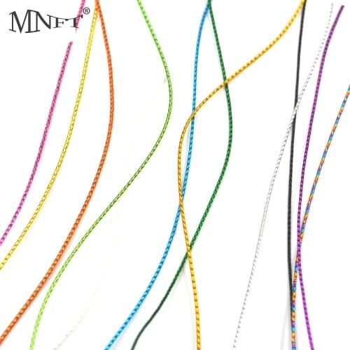 MNFT 12 Packs 2M Multiple Color Glitter Rib Fly Tying Materials