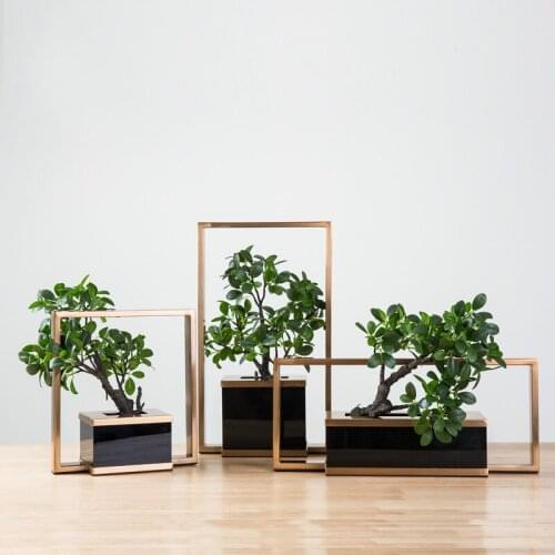 Creative Metal Flower Decoration Hotel Soft Decoration Living Room Decorative Vase