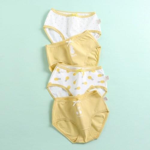 Irls Triangle Underwear Pure Cotton Bottom Crotch Childrens Thin Without Clip PP Childrens Shorts Chambre Edge Pink Panties