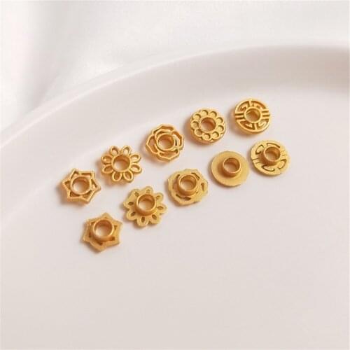 Jinsha gold crystal pearl Road Lutong patch beeswax jade bead hole plug flower holder DIY Mosaic accessories
