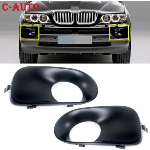 Car For BMW X5 E53 2003-2006 Left /Right Side Front Black Lower Bumper Foglight Grille Replacement 51117129299 / 51117129300