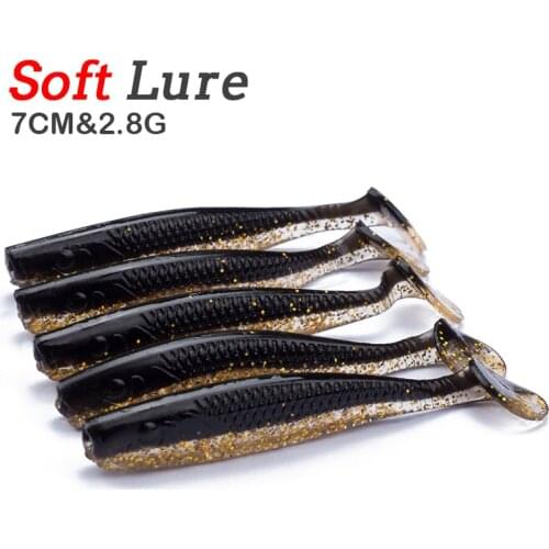 10 pcs Fishing Lures 70mm/2.8g Wobblers Carp Fishing Soft Lures Silicone Artificial Double Color Baits Bass Pike Fishing Tackle