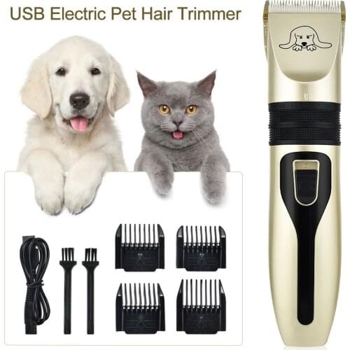 Professional Pet Dog Hair Trimmer USB Electrical Pet Hair Clipper Remover Cutter Grooming Pets Haircut Machine