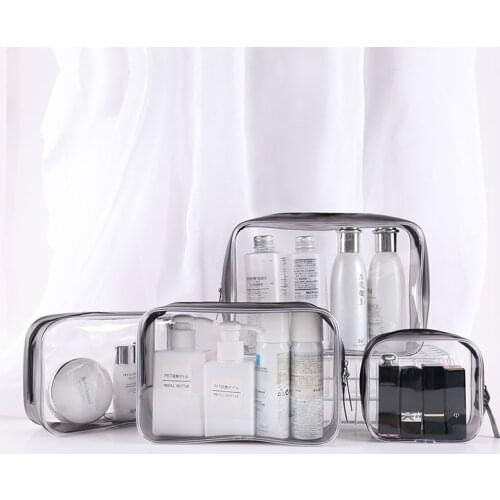 PVC waterproof transparent cosmetic bag wash bath storage bag travel multi-function storage bag cosmetic handbag tool box