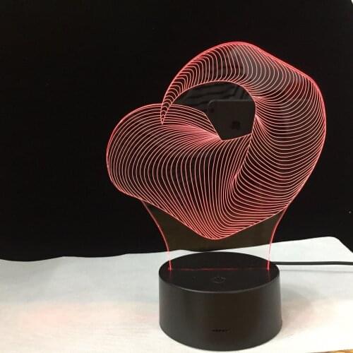 Rhinoceros Horn with 7 Colors Light Remote 3D LED Night Lamp Light Dynamic for Home Decoration Amazing Visualization AW-145