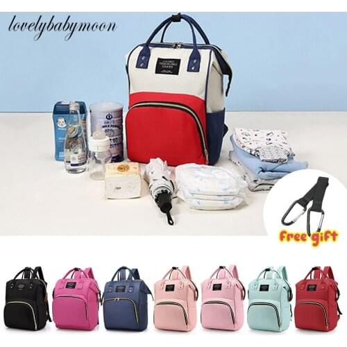 Nappy Bag Wholesaler Large Capacity Mummy Bag Maternity Travel Backpack Nursing Bag for Baby Care Womens Fashion Bag hook up