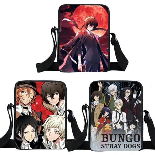 Anime Bungo Stray Dogs Print Leisure Messenger Bag Girls Mini Crossbody for Travel Ladies Shoulder Bags Gift