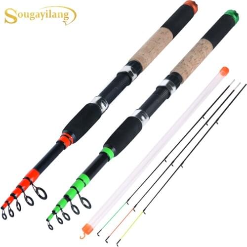 Sougayilang 3m Telescopic Feeder Fishing Rod Cork Handle Carbon Fiber Fishing Rod Spinning Carp Fishing Rod Tackle Pesca