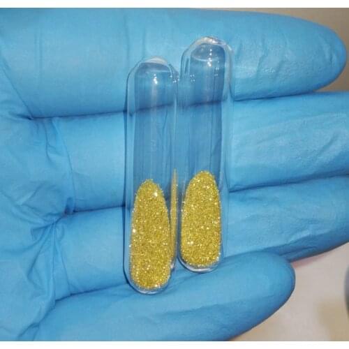 Adornos decorativos de polvo de diamante sintético sellado de vidrio