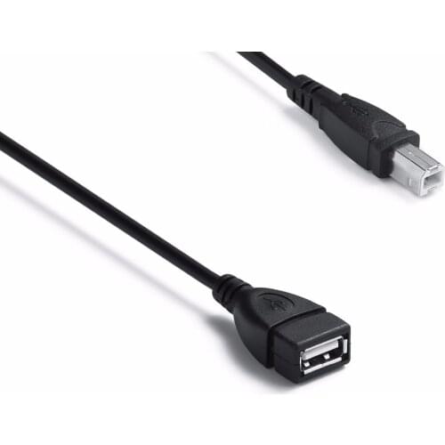 USB 2.0 Cable A Female to USB B Male Cable for Printer Extender Connection Cables USB_A/F-USB_B/M Adapter