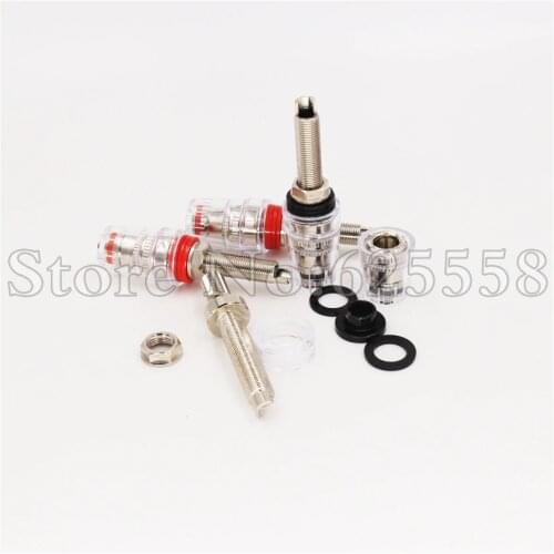 4 pcsX HI-END Rhodium Plated Amplifier Speaker Terminal Binding Post