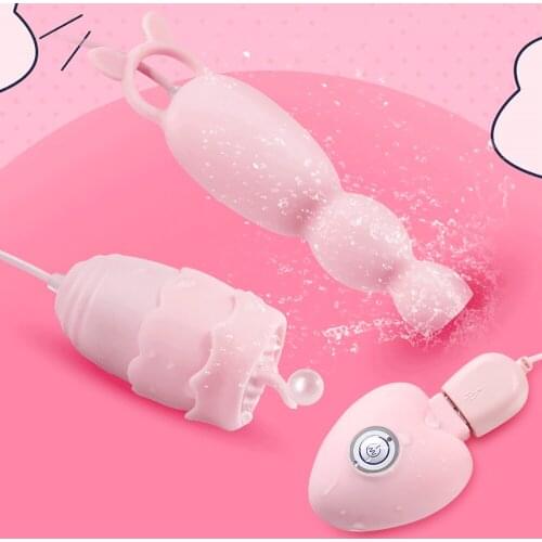 20 Speeds Tongue Oral Licking Vibrators USB Vibrating Egg G-spot Vagina Massage Clitoris Stimulator Sex Toys for Women Sex Shop