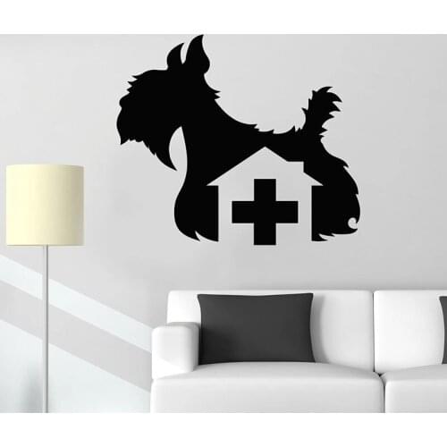 Dog Animal Wall Decal Veterinary Clinic Pet Shop Grooming Salon Interior Decor Door Window Vinyl Sticker Creative Wallpaper E686