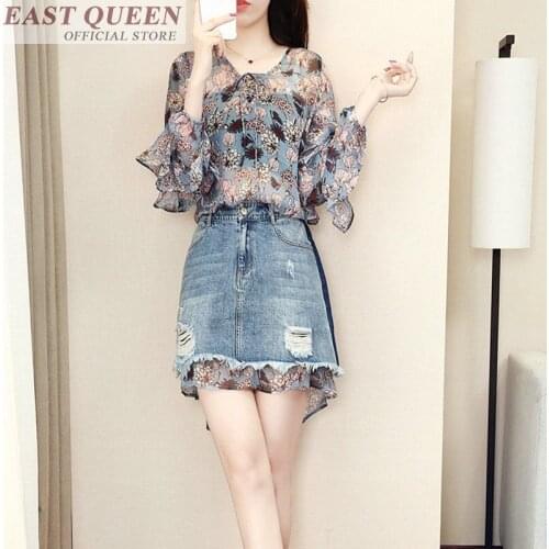 Women summer clothing set floral print v-neck lantern sleeve pullover tops mini shorts two piece sets sexy female set DD731 L