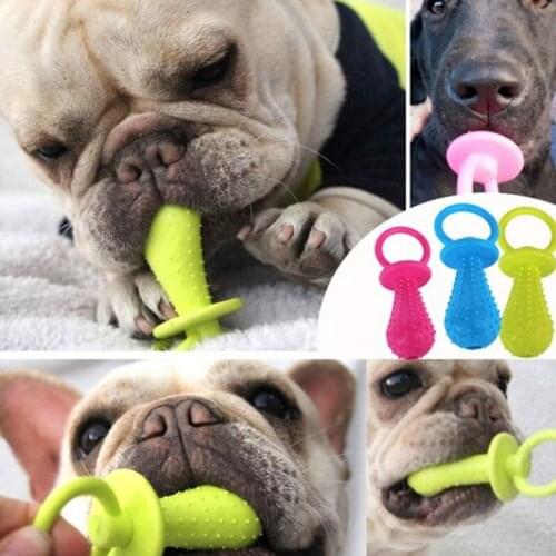 1Pc TPR Nipple Dog Toys For Pet Chew Teething Train Cleaning Poodles Puppy Small Cat Bite Best Pet Dogs Supplies Random Color