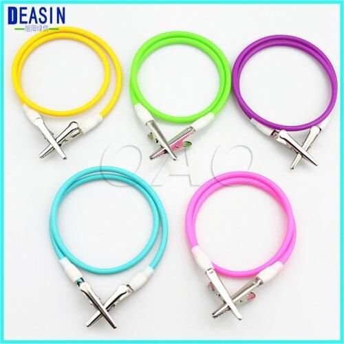 10PCS Dental Equipment Dental Bib Clips Flexible Chain Napkin Holder Baby Silicone Patient Crocodile Clip Dental Equipment