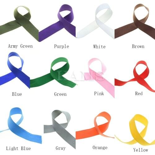 10 yard 1"(25mm) Strap Pure Color Polyester Ribbon DIY Pet Rope Sewing Crafts Thickness 0.4mm