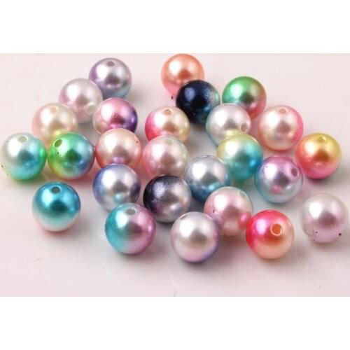 OYKZA 12mm 500pcs A lot Mix Color Fashion Double Imitation Pearl Acrylic Beads for Kids necklace Fashion Jewelry Making