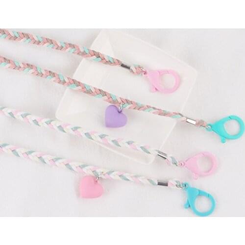 1PC Cotton Thread Mask Chain For Women Mask Chain Necklace Heart Charm Straps For Sunglasses Eyeglasses Lanyard Neck Holder New