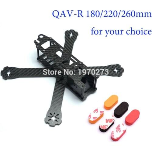 DIY mini drone FPV QAV-R With 4mm Arm Cross Racing Pure Carbon Fiber Quadcopter 180mm / 220mm / 260mm Frame