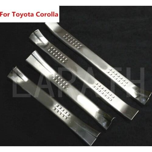 For Toyota Corolla 2014-2017 Stainless Steel Side Door Sill Scuff Plate Gaurds Pedal Pad Protector Car Accessories 4 Styles