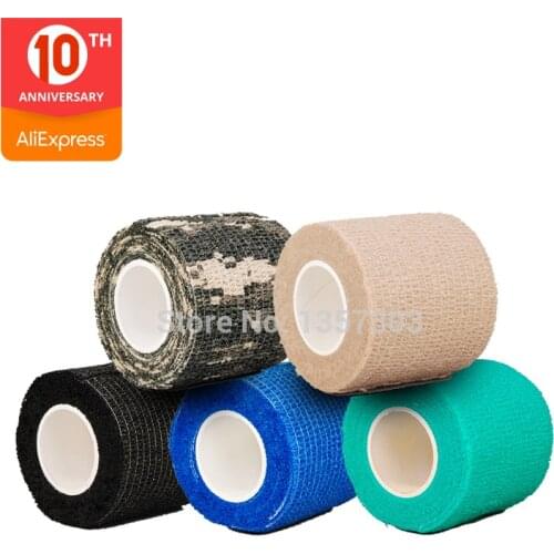 5pcs Disposable Self-adhesive Elastic Bandage for Handle Grip Tube Tattoo Accessories Mix Color
