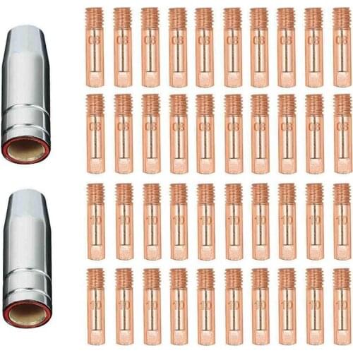 Hot 42Pcs for Mig Welding Mb15 15Ak Contact Tip 0.8/1.0mm 0.30Inch Mig/ Welding Torch Consumables