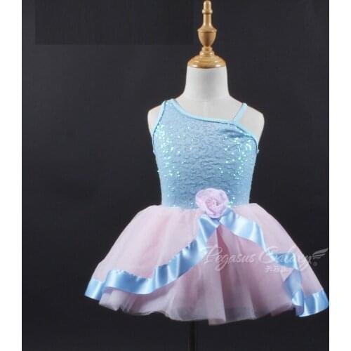 H2734 Children Ballet Dance Dress Girls Professional Performance Show Tutu Dresses Costumes Kids Practice Competition Dancewear