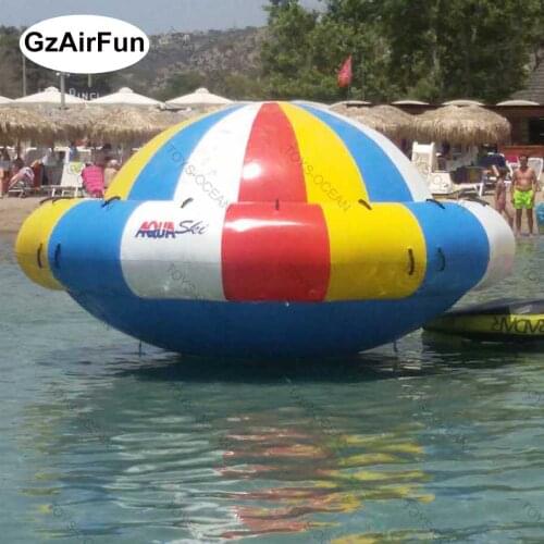 Customized design Towable inflatable disco boat fly UFO Crazy water sport games for fun