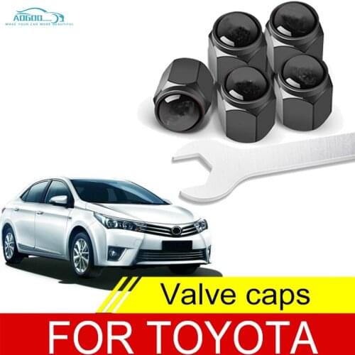 Car Wheel Tire Air Valve Caps Stem Cover With Brand For Toyota Rav4 Prius Corolla Pardo Coaster Highlander Previa Camry Yaris