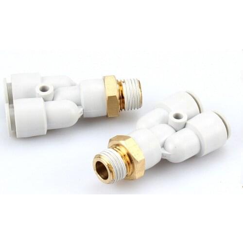 KQ2U/KB2U06-M5 06-M6 06-01S Y type external thread tee pneumatic PU air pipe joint plastic quick insert quick joint Q304
