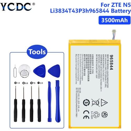 3500mAh Li3834T43P3h965844 Battery For ZTE Grand Memo V9815 N5 U5 U9815/ N9520 Boost Max LTE Li-ion Polymer Battery With Tools
