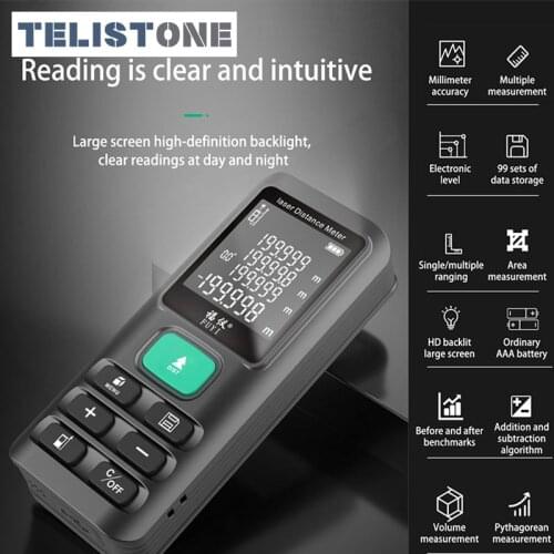 2021 New Digital Laser Rangefinder,Long Measuring 70M/120M Household Laser Distance Meter,Distance Measurer Ruler Test Tool